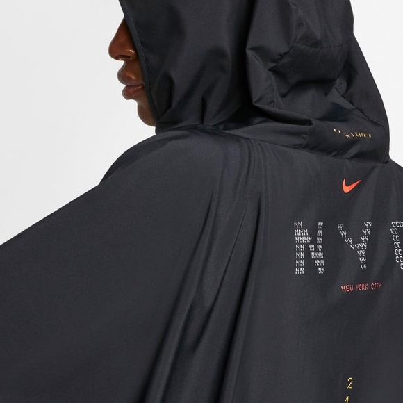 New York Water Repellent Hooded Running Poncho - Picture 3 of 16